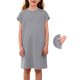 thumbnail image 2 of Vestido de Primavera de Niña Vestidos Sueltos Casuales con Bolsillos para 5-14 Años Vestido de Verano de Manga Corta Estirable Suave Y Cómodo para las Vacaciones Escolares, 2 of 9