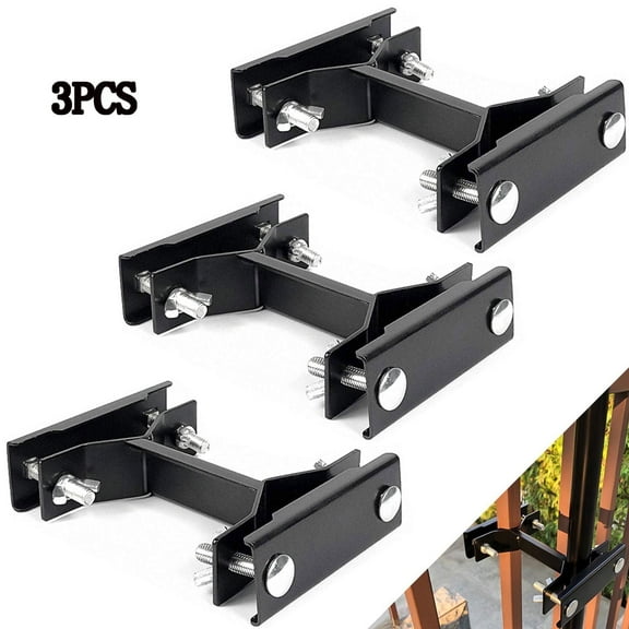 LC-dolida Deck Umbrella Mount,Patio Umbrellas Holder for Deck,Outdoor Umbrella Bracket Clamp of Stainless,Heavy Duty Umbrella Base for Outdoor,Courtyard, Balcony,3 Pack Black