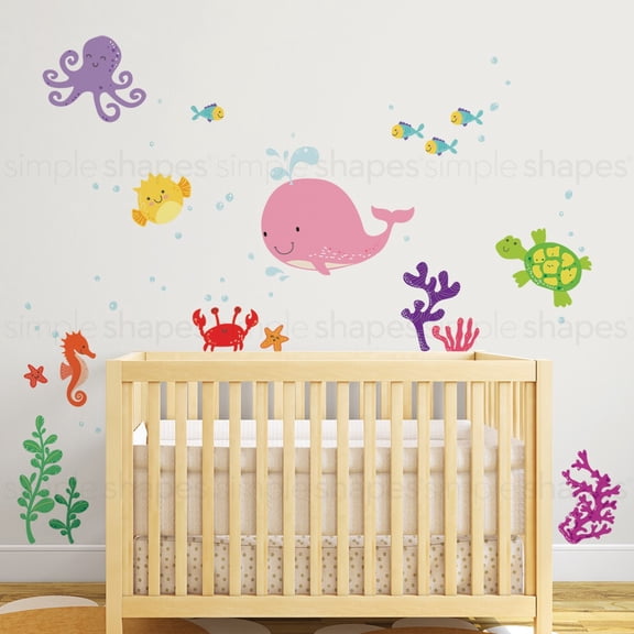 Under the Sea Vinyl Wall Sticker - Pink