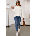 thumbnail image 6 of Arach&Cloz Women's Wool Blend Oversized Sweaters Crewneck Casual Fall Outfits Fashion Tops, 6 of 7
