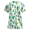 thumbnail image 5 of COMVALUE Print Scrubs for Women Nurse Vet Pediatric with Design Fit Plus Size Scrub Tops 2026 Spring Summer Scrub Shirts (Green, XXL), 5 of 5