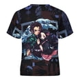 thumbnail image 5 of Demon Slayer Kids Short Sleeve Tee Shirt Novelty Crewneck T-Shirts Unisex Summer Blouse Tops for Boys Girls 160CM, 5 of 8