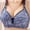 Royal blue, variant on Summer New plus Size Wireless Thin Molded Cup Three Button Gathered Side Control Comfortable Breathable Magnetic Bra Underwear