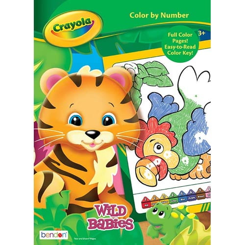 Crayola Color By Number Wild Babies Books by Bendon Publishing