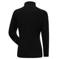 thumbnail image 5 of Arlun Women's Turtleneck Sweaters Cable Knit Long Sleeve Stretch Slim Fit Pullover Tops Fall Winter Casual Solid Color Basic Base Layer Sweater Trendy Winter Warm Outfits Black L, 5 of 5