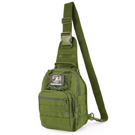 Barbarians - Tactical Sling Bag Pack Barbarians Military Shoulder Bag Satchel, Molle Range Bag ...