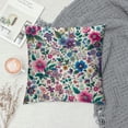 thumbnail image 2 of Orinice  Garden Throw Pillow Cushion Cover, Doodle Peonies Tulips Berries Bugs Botanic Display Print, Decorative Square Accent Pillow Case,  White, 2 of 5