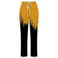 thumbnail image 5 of VEKDONE Womens Linen Long Pants Yellow S, 5 of 5