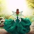 thumbnail image 6 of Xecvkr Holiday Masquerade Party Dress up Elf Sparkly Assistant Elastic Shoulder Strap Foldable Costume Photography Prop Soft Comfortable Halloween Carnival Event Girl 1 Piece Green, 6 of 8
