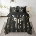 thumbnail image 2 of Erosebridal Hunting Deer Bed in a Bag Twin size, American Flag Bed Set, Rustic Farmhouse Reversible Bedding Twin Size, Breathable Bedroom Decorative, 7-Piece, 2 of 4