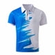 thumbnail image 3 of Mens Camisas de Manga Corta Rayas Zip-Up Solapa Deportes Top, Casual Camisa de Manga Corta para Hombres, 3 of 8