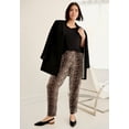 thumbnail image 3 of ellos Women's Plus Size Woven Soft Pants - L, Animal Print, 3 of 4