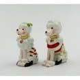 thumbnail image 2 of Ceramic Poodle Dogs Christmas Salt and Pepper Shakers, 2 of 5