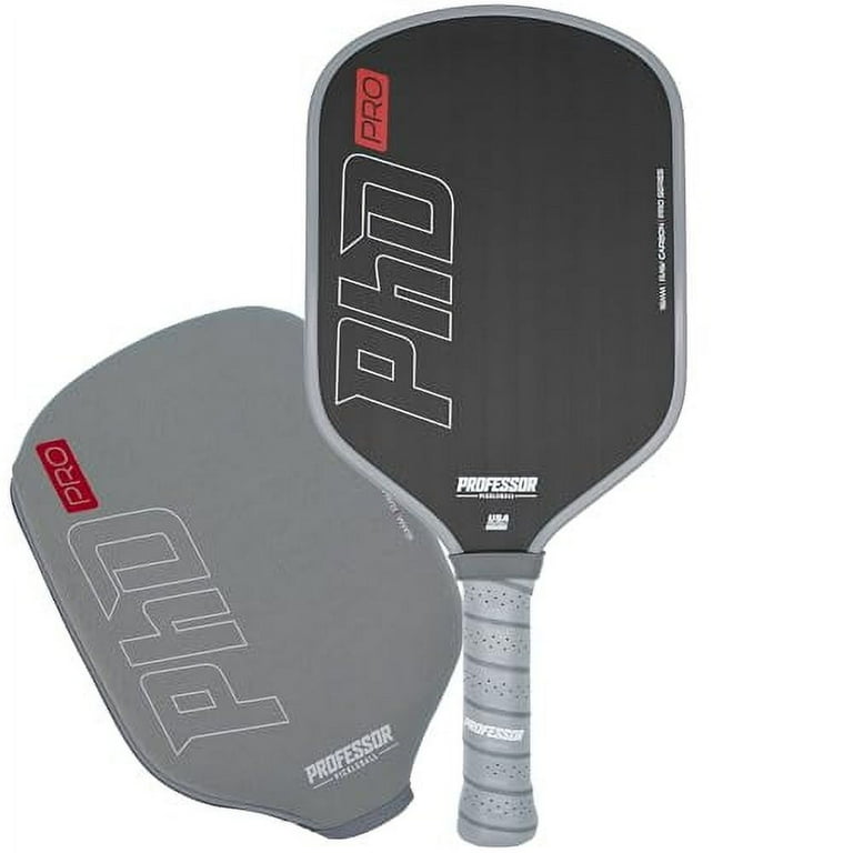 Professor Pickleball PhD PRO Raw Carbon Fiber Pickleball Paddle