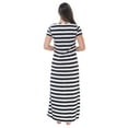thumbnail image 3 of Just Love Womens Stripe Maxi Dress Knit Jersey T-Shirt Dress for Women (Black White Stripe, Medium), 3 of 3