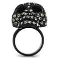 thumbnail image 3 of TK992 - IP Black(Ion Plating) Stainless Steel Ring with Top Grade Crystal  in Black Diamond Size 7, 3 of 4