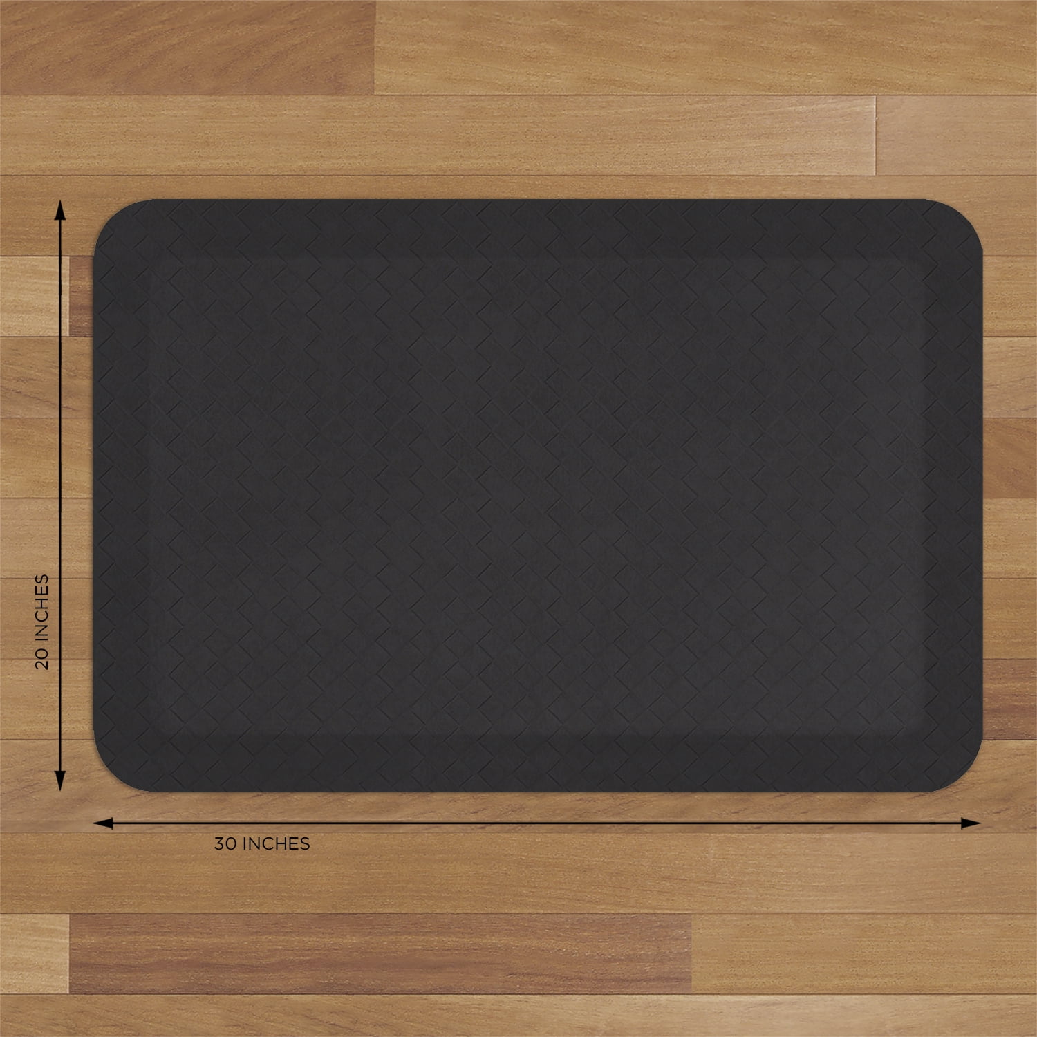 GelPro Designer Comfort Foam Mat Basketweave, 20" x 30", Black