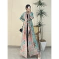 thumbnail image 5 of Pleats Elegant Pleated Long Trench Coat 2024 Spring And Summer New Long Robe Coat Jacket Cape Print Fashion, 5 of 5