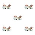 thumbnail image 3 of Ounissouiy Pinzas para el pelo con astas navideñas para mujer, horquilla de cuerno de ciervo, bola de piel de estilo , suministros para fiestas, Type5 NO5, 3 of 6