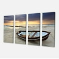 thumbnail image 2 of Boat on Beautiful Sunrise Seashore - Large Beach Canvas Wall Art, 2 of 3