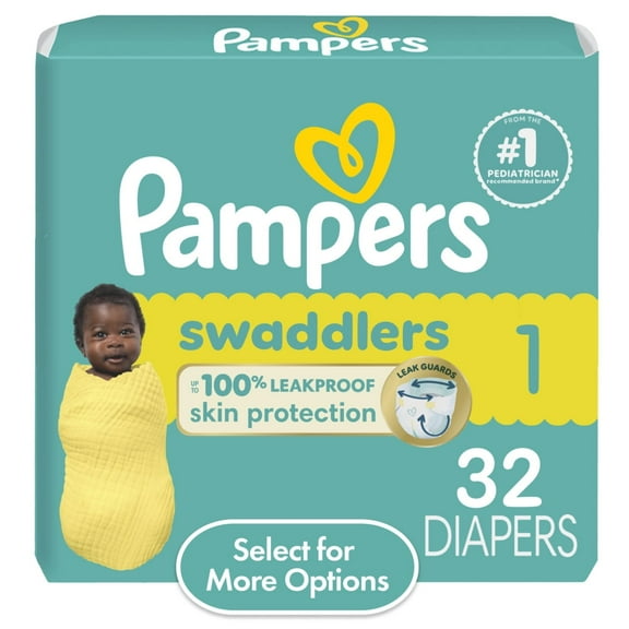 Pampers Swaddlers Active Baby Diapers Size 1, 32 Ea..