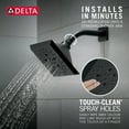 thumbnail image 5 of Delta H2Okinetic 5-Setting Angular Modern Raincan Shower Head - 52664-BL - Matte Black, 5 of 11