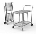 thumbnail image 4 of Luxor 2-Shelves Steel Collapsible Metal Utility Cart - Black, 4 of 4