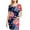 C-Multicolor, variant on breaise Floral Side Ruch Maternity Dress Summer Crew Neck Bodycon Mini Dress 2025 Short Sleeve Baby Shower Dress Casual Lounge Pregnancy Dress Daily Wear