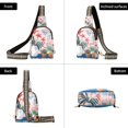thumbnail image 7 of FORMRS Womens Crossbody Sling Bag Travel Daypack Shoulder Chest Backpack, Flowers and Leaves, 7 of 7