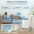 DuraComfort 12000 BTU Portable Air Conditioner with Dehumidifier, Fan for Bedroom up to 300 Sq.Ft