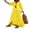 Yellow, variant on Plus Size Maxi Dresses Women's Summer Oversized Flowy Maxi Dress Cotton Linen Button Shirt Long Dress Beach Vacation V Neck Casual Loose Floor Length Dress White L