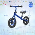 thumbnail image 3 of Costway Kids Balance Bike No Pedal Training Bicycle w/ Adjustable Handlebar & Seat Blue, 3 of 10
