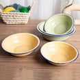 thumbnail image 2 of ENJOYW Bowl Durable Vintage Enamel Multifunctional Soup Plate for Kitchen Enamel Bowl, 2 of 7