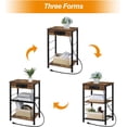 thumbnail image 3 of Nightstand with Charging Station Bedroom Side Table End Table Heavy Duty, 3 of 16