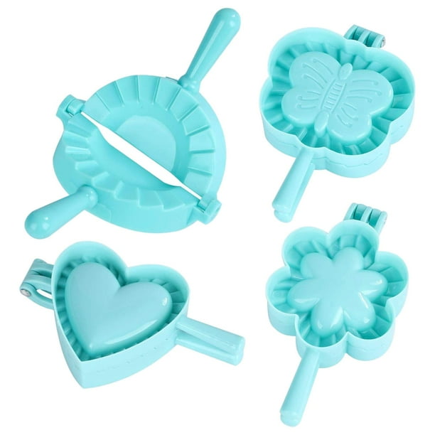Juego de 4 moldes de plástico para prensar empanadillas, masa para empanadas, tartas, gyozas y raviolis Pequeño