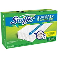 Swiffer 96826 Disposable Sweeper Cloth, 16 Pads Capacity, For Swiffer Max Sweeper 4 Case 