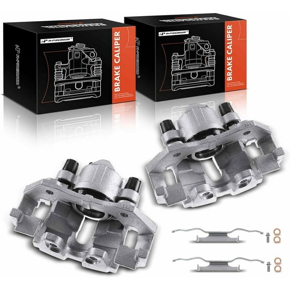 A-Premium Disc Brake Caliper Assembly with Bracket Compatible with Ford Escape Mazda Tribute Mercury Mariner 2005-2008 Front Left and Right Side 2-PC