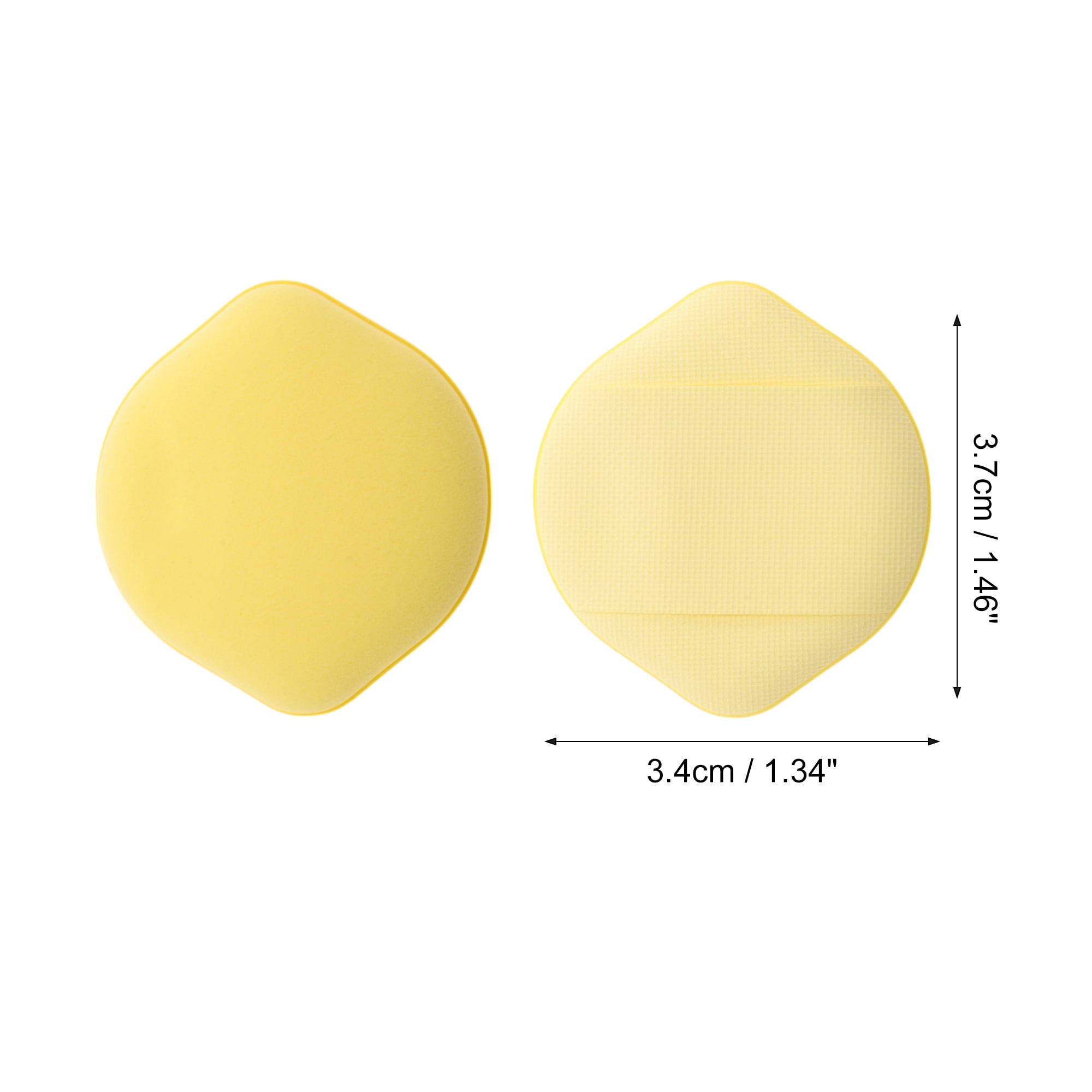 Unique Bargains 5 Pcs Gourd Shape Face Makeup Sponge for Travel Light Yellow