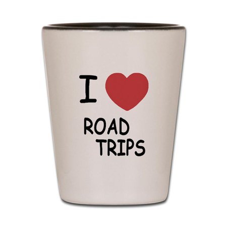 

CafePress - I Heart Road Trips - White/Black Shot Glass Unique and Funny Shot Glass