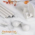 thumbnail image 5 of Curtain Rods No Drilling 32 to 58 Inches, 5/8 Inch Drill for Windows with 3M Adhesive Brackets, Renter Friendly Drapery Pole White Round Finials, 5 of 5