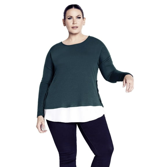 Avenue Women's Plus Size Dakota Duet Top