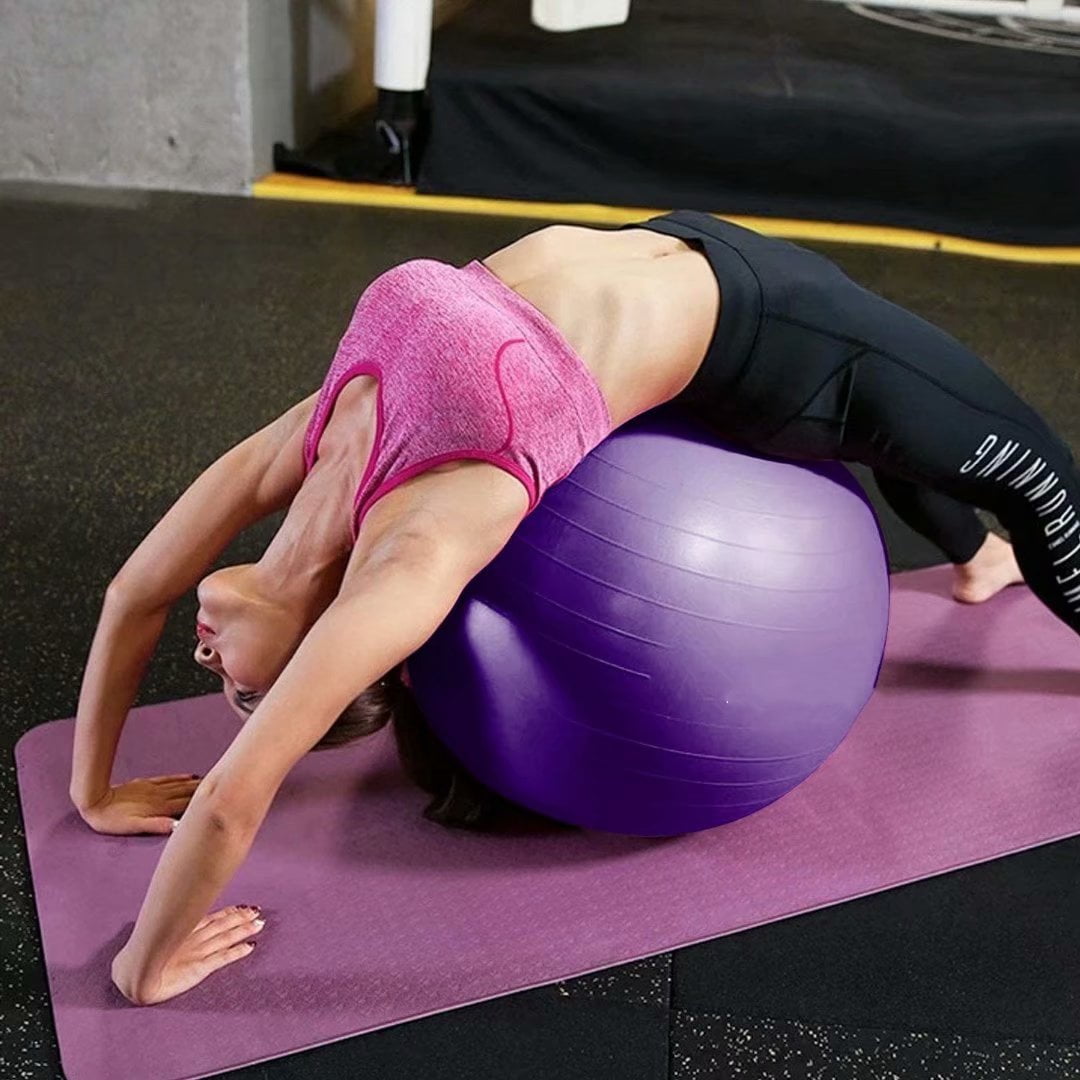 Swiss Ball Auti Burst Core Exercise Ball 45cm 55cm 65cm 75cm Swiss Gymnastics Ball With Rapid Pump For Pregnancy And Pilates Training Ydkcb
