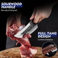 thumbnail image 4 of Butcher Knife Set, Hand Forged Serbian Chef Knives & Meat Cleaver & Viking Knives, Kitchen Knife Set for Home, Outdoor Cooking, Camping BBQ, 4 of 4