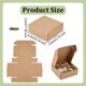 thumbnail image 2 of 50 cajas pequeñas de cartón de 9,4 x 9,4 x 3,6 cm (3,7 x 3,7 x 1,4 pulgadas), color marrón, ideales para regalos, envíos postales o como cajas cuadradas de cartón kraft para joyería., 2 of 6