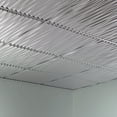 thumbnail image 2 of FASÄDE Dunes Decorative Vinyl 2ft x 2ft Lay in Ceiling Panel in Brushed Aluminum (5 Pack), 2 of 5