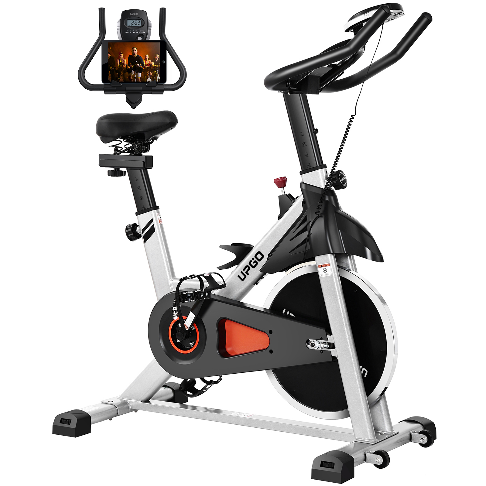 UPGO Indoor Cycling Bike Stationary Bike with 270lb Max Weight Exercise Bicycle with Ipad Mount & Comfortable Seat Cushion for Home Cardio Workout - image 4 of 11