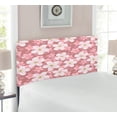 thumbnail image 2 of Flower Headboard, Cherry Blossoms Petal Plant Cartoon Sakura Floret Season, Upholstered Decorative Metal Bed Headboard with Memory Foam, Twin Size, Dried Rose White Green, by Ambesonne, 2 of 4