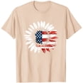 thumbnail image 5 of Mifsaly 4Th Of July T-Shirt Women Casual Sunfloral American Flag Graphic Tee Daily Outing Crewneck Short Sleeve Summer Top Lightweight Breathable Loose Fit Patriotic Shirt XXL, 5 of 5