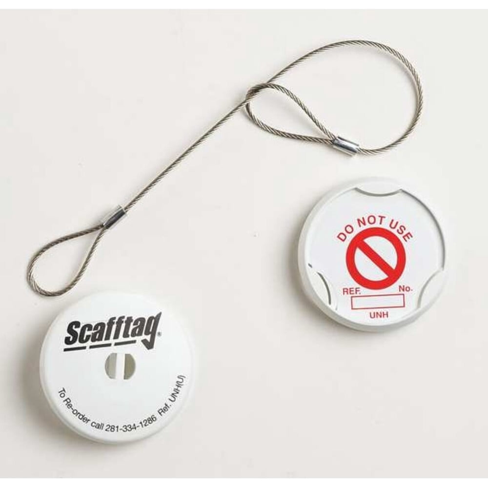 Brady Tag, Do Not Use, Plastic, Red on White, Circle, 20 PK UNI-UNH 12 P