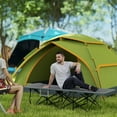 thumbnail image 2 of Outsunny Lit de Camping avec Coussin, Lit Pliant Portable, Gris, 2 of 10